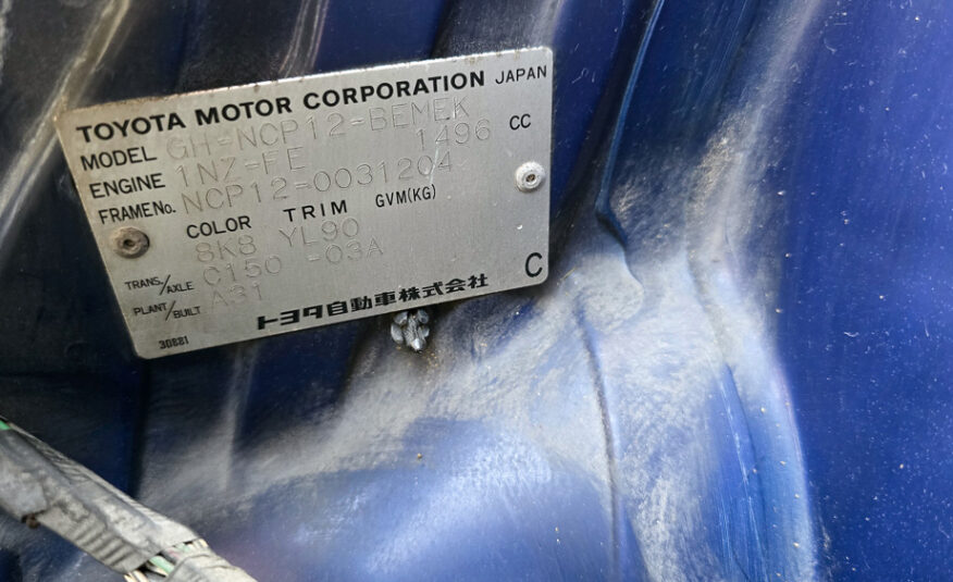 1999 Toyota Platz VVTI (Echo)