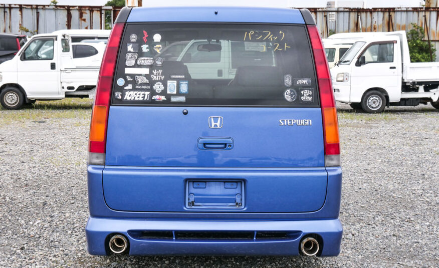 2000 Honda Stepwagon JDM Blue Rear Side View