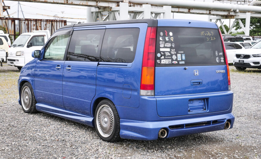 2000 Honda Stepwagon JDM Blue Rear Side View